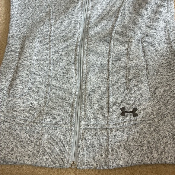 Under Armour Storm Winter Hooded Sweater Full Zip Jacket- Grey- Small - Picture 4 of 12